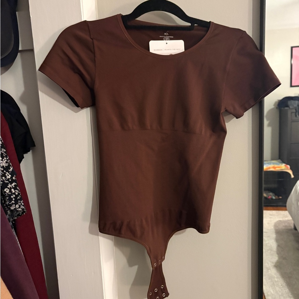 NWT Brown M/L Slimming Bodysuit with Shapewear